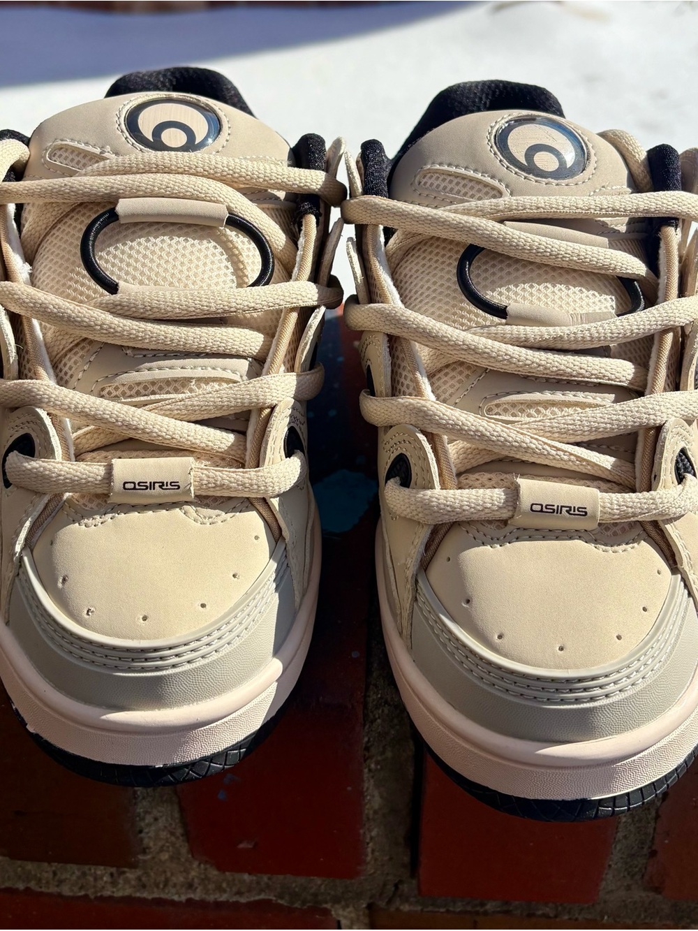 Osiris Kids Neutral Beige Lace-Up Skate Sneakers
